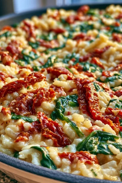 One-Pan Creamy Tuscan Rice Skillet