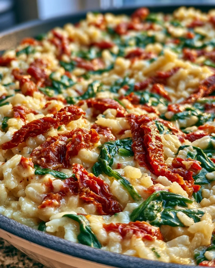 One-Pan Creamy Tuscan Rice Skillet