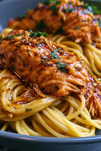 One-Pan Honey Garlic Salmon Pasta