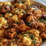 One-Pan Hot Chicken Biscuit Bowls