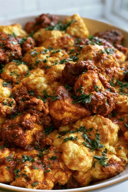 One-Pan Hot Chicken Biscuit Bowls