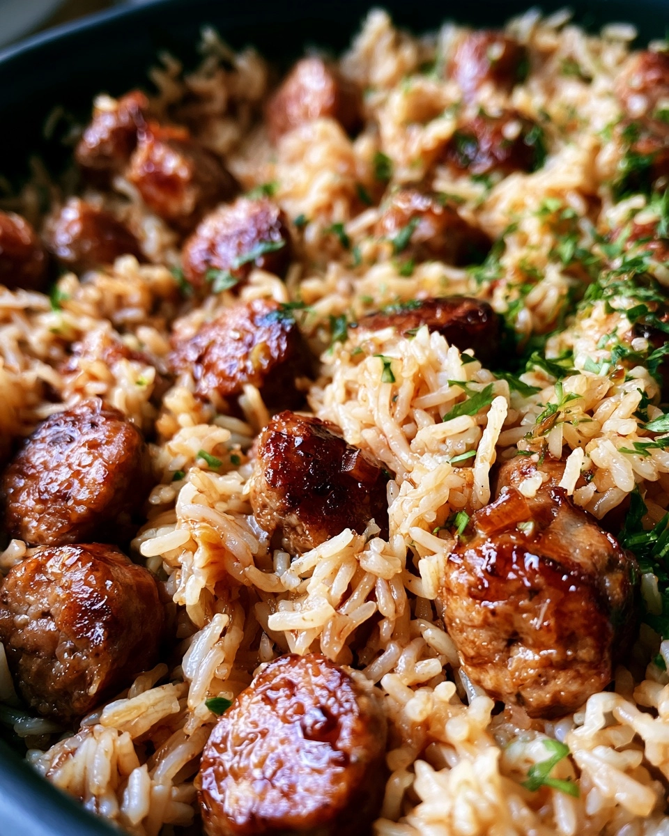 One-Pan Spicy Maple Sausage Rice