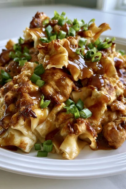 One-Pan Teriyaki Chicken Potsticker Bake