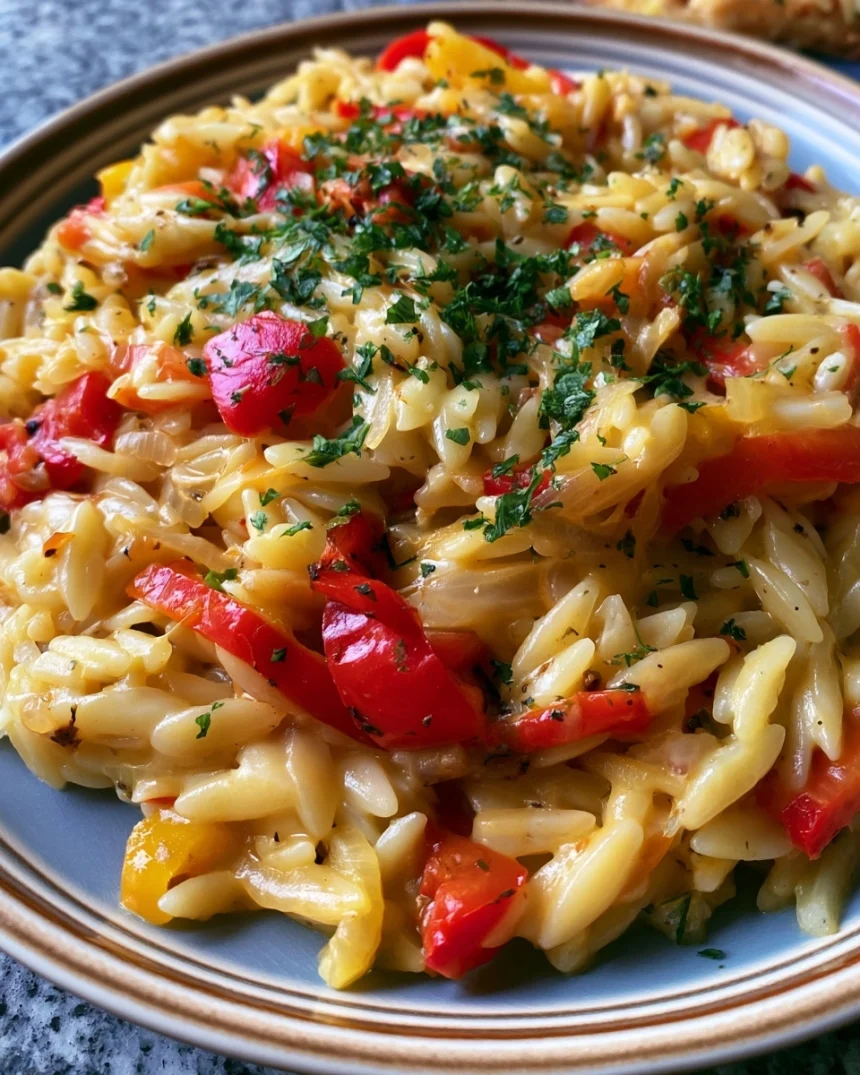 One-Pot Cheesy Fajita Orzo