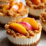 Peach Cobbler Cheesecake Cups