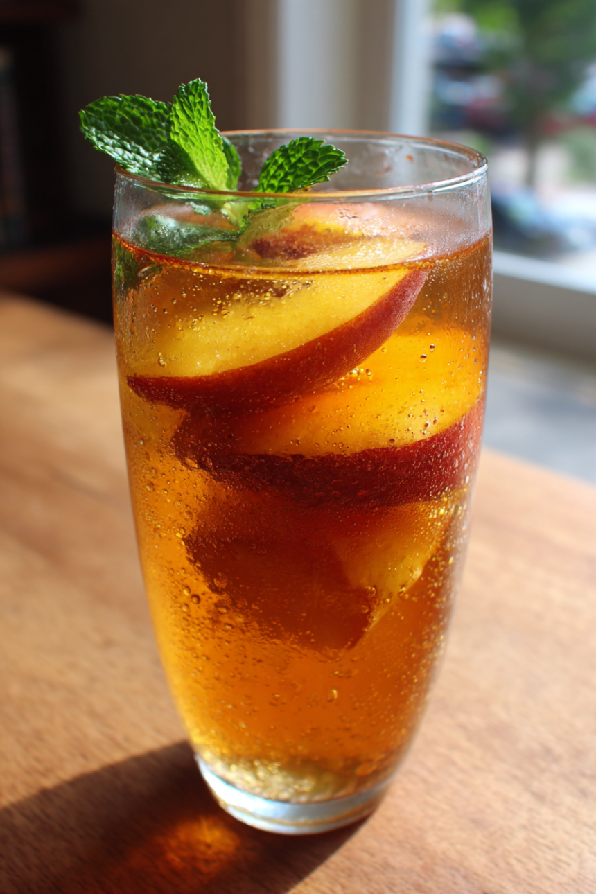 Peach Iced Tea Mocktail