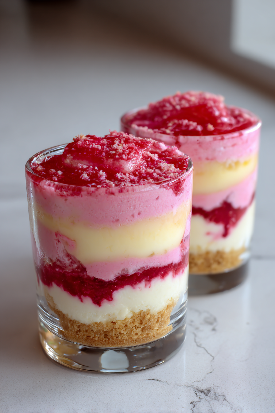 Pink Lemonade Cheesecake Parfaits
