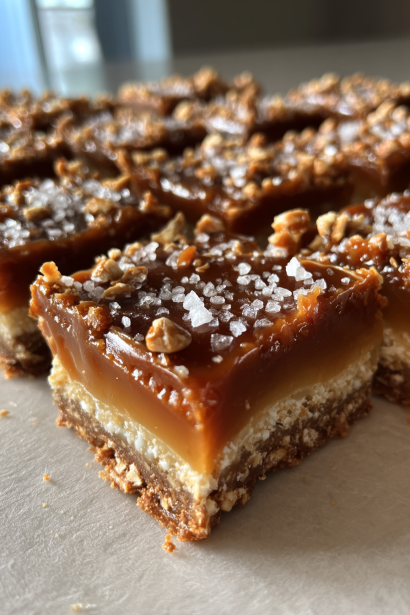Salted Caramel Pretzel Bars