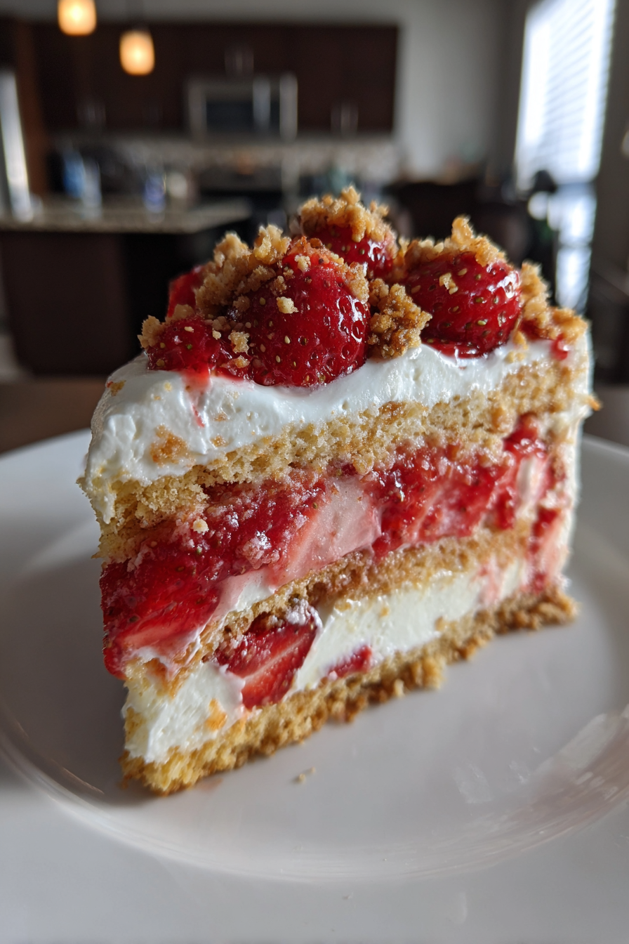 Strawberry Crunch Cake