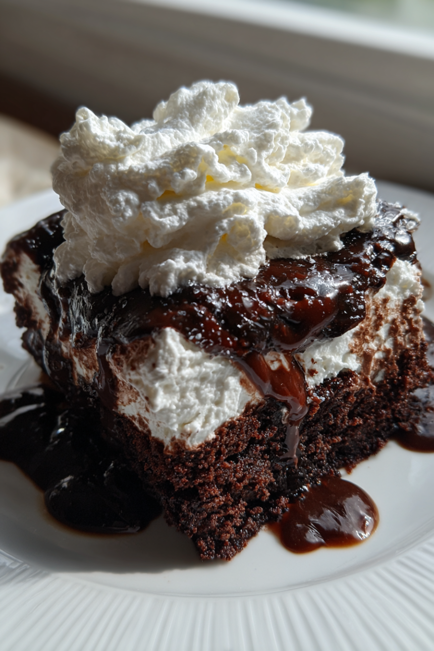 Triple Chocolate Poke Cake